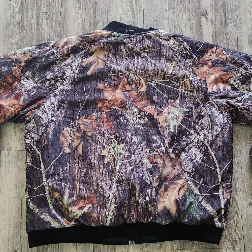 Vintage Lewis and‎ Clark Mossy Oak bomber jacket size XL Reversable - Picture 6 of 8